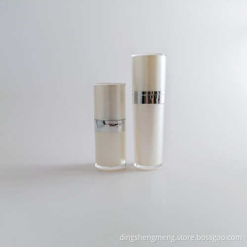 Cosmetic Packaging 15ml 30ml small white plastic cosmetic acrylic lotion bottle 50ml